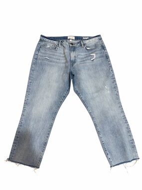 Frame Denim Light Blue Le Garçon Crop Jeans